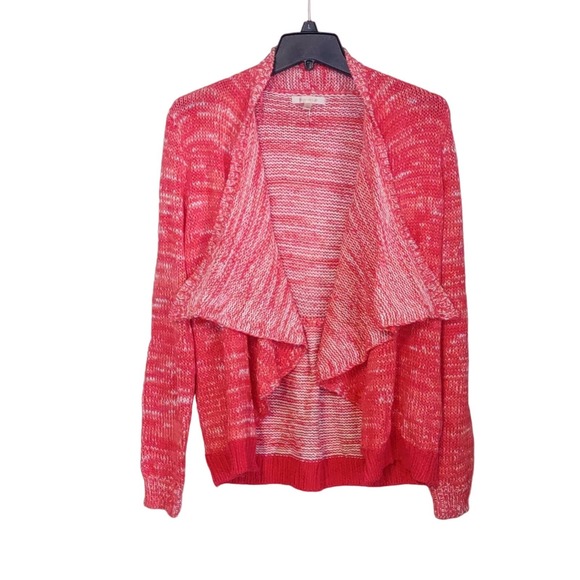 Stitch Fix Skies Are Blue Space Dye Cardigan Red Medium - Picture 5 of 8